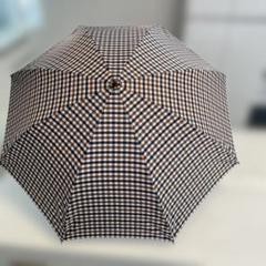 美品未使用タグ付き　Aquascutum 晴雨兼用長傘　チェック柄　紳士　メンズ WEB・直営店限定】チェック折りたたみ傘