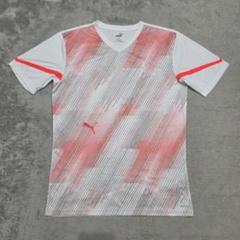 PUMA　プーマ　プラクティス　Tシャツ　XL　ホワイト　オレンジ　トレーニング