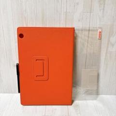 ⭐️東芝 Android タブレット ケース オレンジ ペン・保護フィルム付
