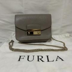 FURLA フルラ　メトロポリス　スタッズ　グレー ショルダー　パーティ
