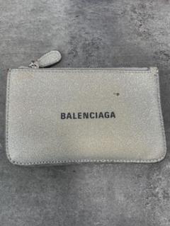 BALENCIAGA バレンシアガ　ラメ シルバー グリッター コインケース バレンシアガロングコイン＆カードホルダー シルバー/ラメ