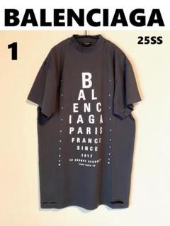11335【美品・定価約10万円】バレンシアガ☆ラバーロゴ定番カラー黒tシャツ BALENCIAGA - 11335【美品・定価約10万円】バレンシアガ