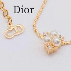 Christian Dior パール付きネックレス ゴールドメッキ
