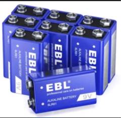 EBL 9Vアルカリ乾電池 8個パック