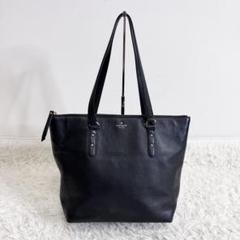 【美品】ケイトスペード レザー トートバッグ ブラック シボ革 ビジネス A4