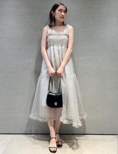 スナイデル　ボリュームティアードワンピース　黒　サイズ0 SNIDEL（スナイデル）の「ボリュームティアードワンピース