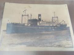 日本海汽船さいべりあ丸　 と兵隊の写真？絵はがき 昭和レトロ 日本海汽船さいべりあ丸 と兵隊の写真？絵はがき 昭和レトロ