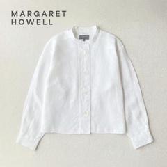 MARGARET HOWELL ノーカラー リネンシャツ 日本製 M112