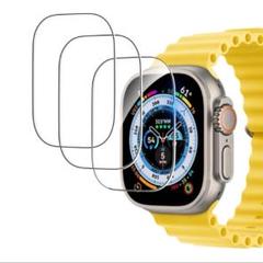 Apple Watch Ultra 49mm ガラス フィルム 薄型 3枚