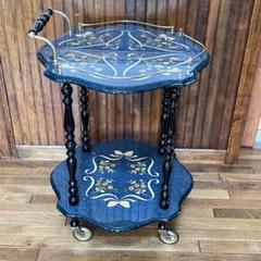 新品 正規品!!  希少 美品 キャスター付き バーズアイ 象嵌細工 イタリア製 家具