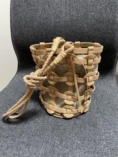 新品 アダムエロペ ワンハンドル かご トートバッグ