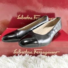匿名発送❤️Ferragamo 5.5B/23cm アーモンドトゥ パンプス 黒 匿名発送❤️Ferragamo 5.5B/23cm アーモンドトゥ パンプス 黒