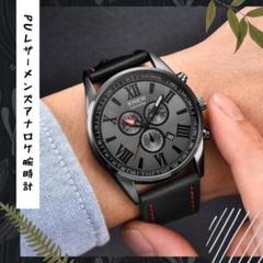 新品★クール★アナログ 腕時計★セール★メンズ★PUレザー★ブラック★