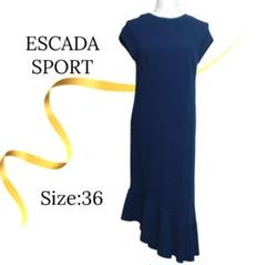 ☆美品☆ESCADA SPORT エスカーダスポーツ ワンピース ネイビー