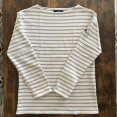 【美品】セントジェームス ウエッソン ECRU T4 Saint James/セントジェームス OUESSANT LOOSE - ECRU/MARINE