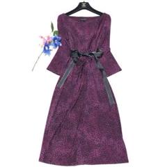 未使用 ローラアシュレイ ロングワンピース フラワーレオパード