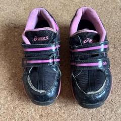 asics 黒/ピンク スニーカー 18.5cm すくすく　アシックス