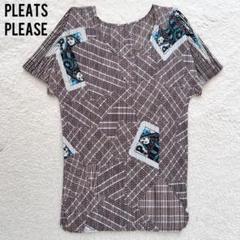 極美品◆PLEATS PLEASE マンガ 漫画 吹き出し 半袖 カットソー 3 レア 希少 極美品 ISSEY MIYAKE イッセイミヤケ PLEATS PLEASE
