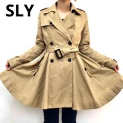 美品 SLY スライ　ロングコート　Aラインコート　キャメル SLY - 美品 SLY スライ Aラインコート ロングコート キャメルの