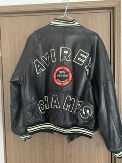 ブラック系安い 清潔古着 AVIREX オールレザー 50th スタジアム 直売割 清潔古着 AVIREX オールレザー 50th スタジアム スタジャン