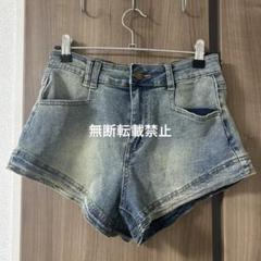 カジュアル レトロ ウォッシュリップド デニムショートパンツ デニム ショートパンツ デニムパンツ[品番：AIKW0000659]｜ica