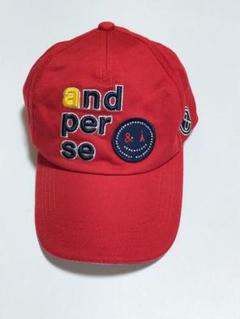 【美品】and per se キャップ レッド