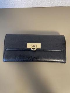 【Salvatore Ferragamo】黒 レザー 長財布