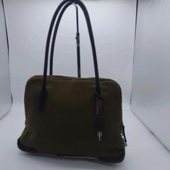 プラダPRADA　カナパ　カデナトートバッグ　南京錠付き　グリーン