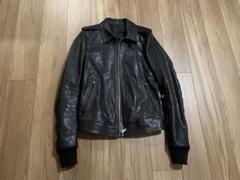 07AW RICK OWENS 襟付き レザー ジャケット ブルゾン ライダース レザージャケット リックオウエンス RickOwens