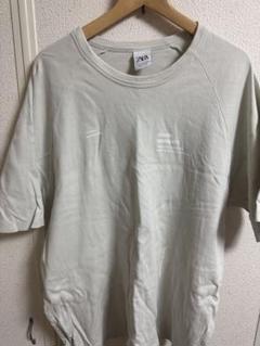 ZARA ライトグレー プリント Tシャツ