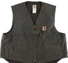 carharttカーハートダックベスト⭐️希少⭐️モスグリーン　3XL ライナー 90s USA製 Carhartt カーハート ダックベスト モスグリーン 古着