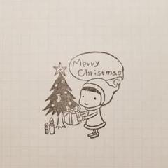 消しゴムはんこ。クリスマスのサムネイル