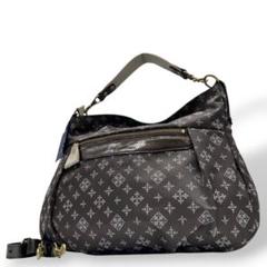 美品　ラシット　ショルダーバッグ　グレー　モノグラム　2way　ナイロン　s99