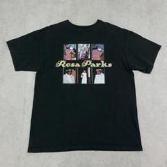 ローザ・パークス　偉人　公民権運動　トップス　Tシャツ　古着　ブラック　黒　L