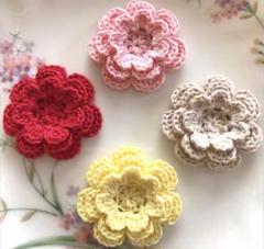 薔薇のお花モチーフ付きドイリー(パステルピンク系)ハンドメイドレース編み 8c2c11efefe211988e907e2dfb2a52