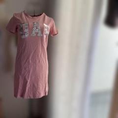 GAPキッズスパンコールロゴ 半袖ワンピース ピンクXL size