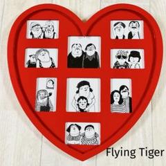 Flying Tiger ハート型 フォトフレーム 額縁 赤 フライングタイガー