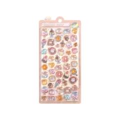 【りすちゃん】3D ボンボンドロップシール 立体ステッカー 可愛い 子ども