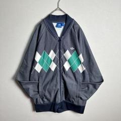 【希少デザイン】adidasジャージSST アーガイル柄　トルコ製　グレー　XL