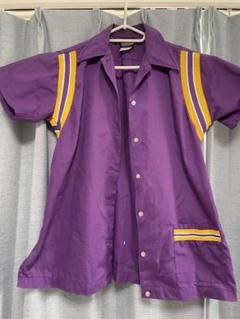 【超安い】 レア！90s メルカリ - 紫 ボウリングシャツ USA製HILTON ウェア・シャツ