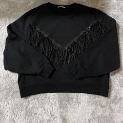 ZARA シャイニーテキストスウェット　キラキラ　ラメ ZARA シャイニーテキストスウェットシャツ ラメジョガーパンツ