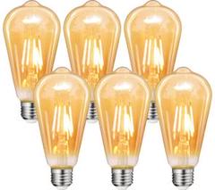 LED電球 フィラメント E26 エジソン電球 40W形 2700K 茶色 6個