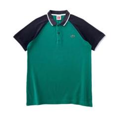 LACOSTE LIVE　デザインポロシャツ　刺繍ロゴ　ワンポイント　バイカラー