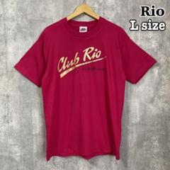 Rio シングルステッチ USA製 ヴィンテージ Tシャツ メンズ ピンク 古着