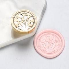 k007・ヘッドのみ チューリップ シーリングスタンプヘッド　直径2.5cm