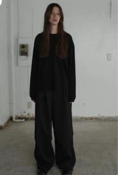 antwort DRAPE TUCK PANTS - BLACK サイズ3 新品