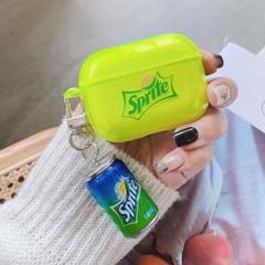 【Sprite】AirPods pro対応 おしゃれケース キーホルダー付き