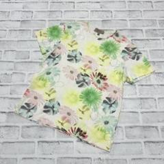 【ニナリッチ】花柄Tシャツ 半袖 ストレッチ強 カラフル イタリア製 M
