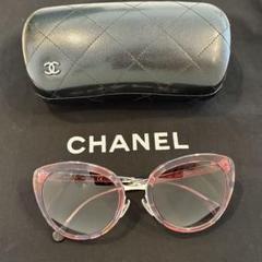 CHANEL ピンク キャットアイ サングラス ケース付き CHANEL ピンク キャットアイ サングラス ケース付き - 小物