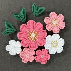 【No.612】つまみ細工　花パーツ